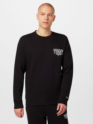 Tommy Jeans Sweatshirt in Black: front