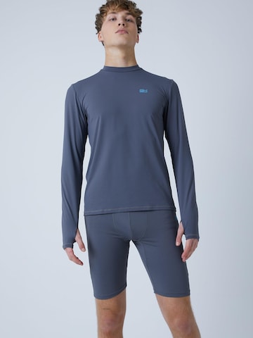 SPORTKIND Functioneel shirt 'High Neck Long Sleeve Shirt' in Grijs: voorkant