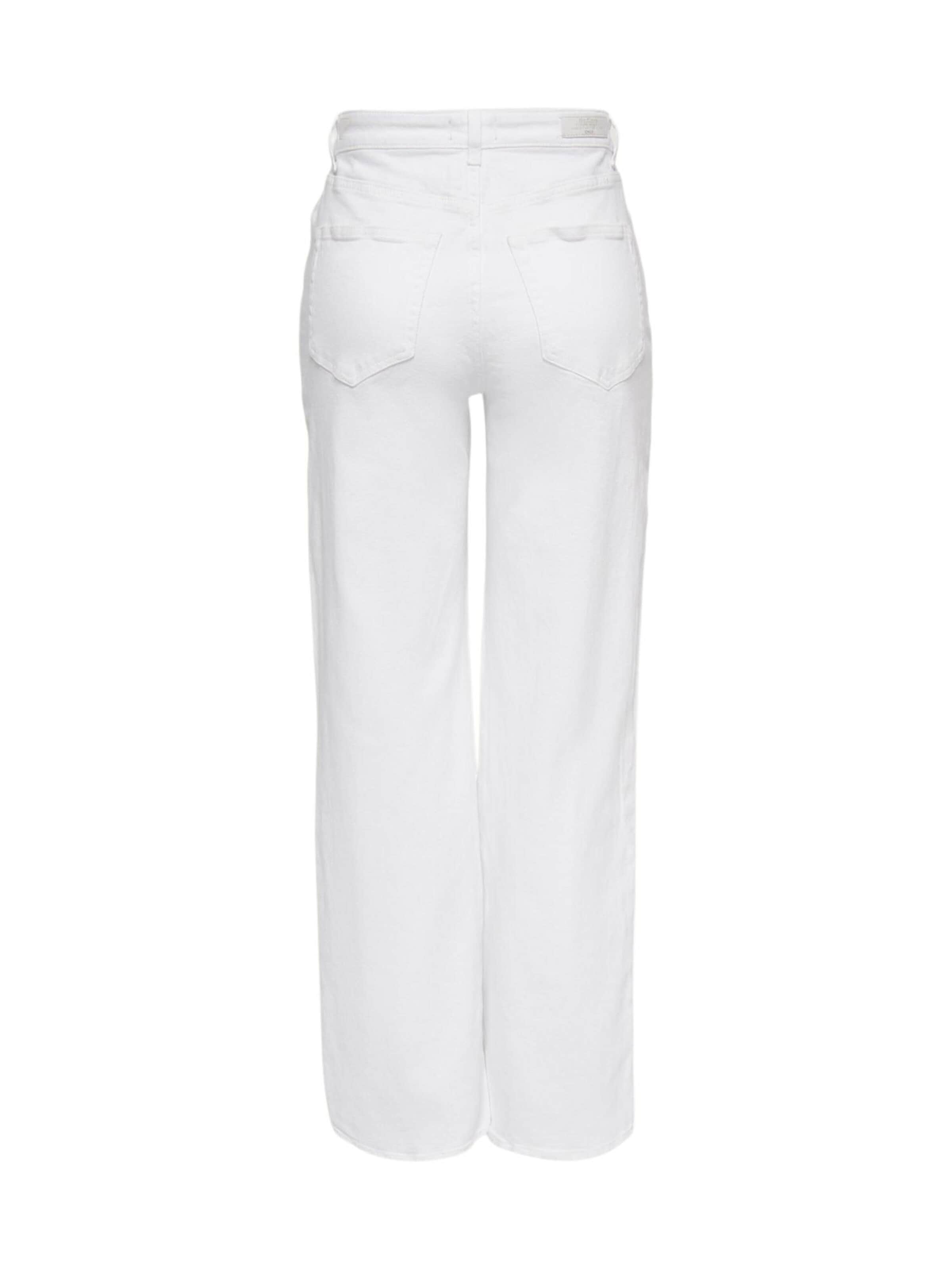 Wide leg Jeans 'ONLJUICY HW WIDE LEG DNM REA NOOS 15288219' di ONLY in bianco