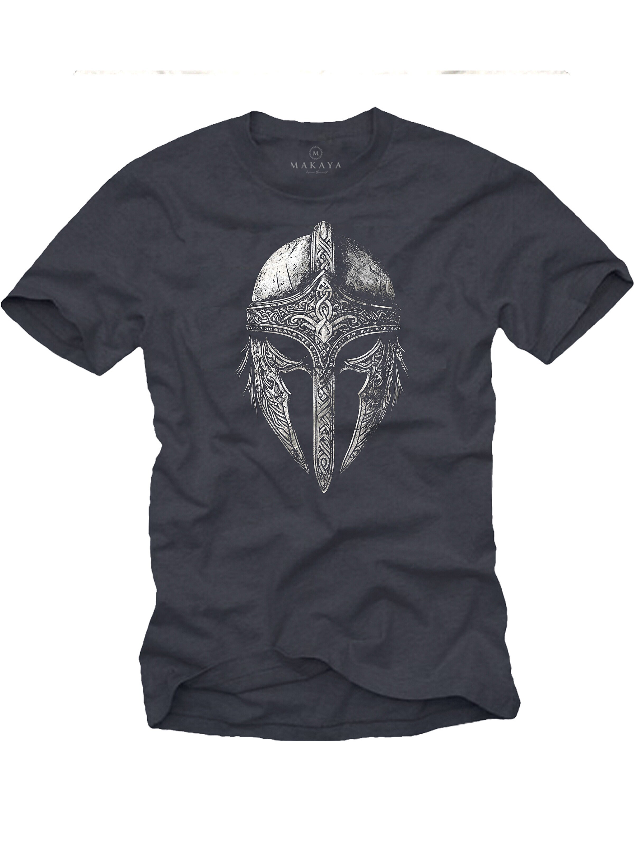 MAKAYA Shirt 'Vikinger Helm' in Grey: front