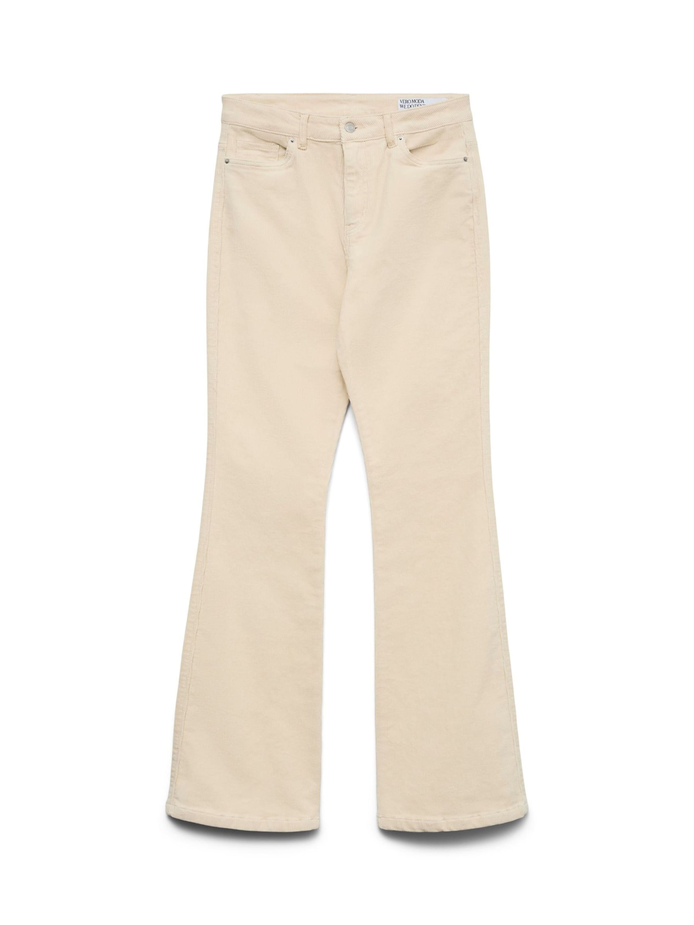 VERO MODA Flared Bukser 'VMSiga' i hvid: forside