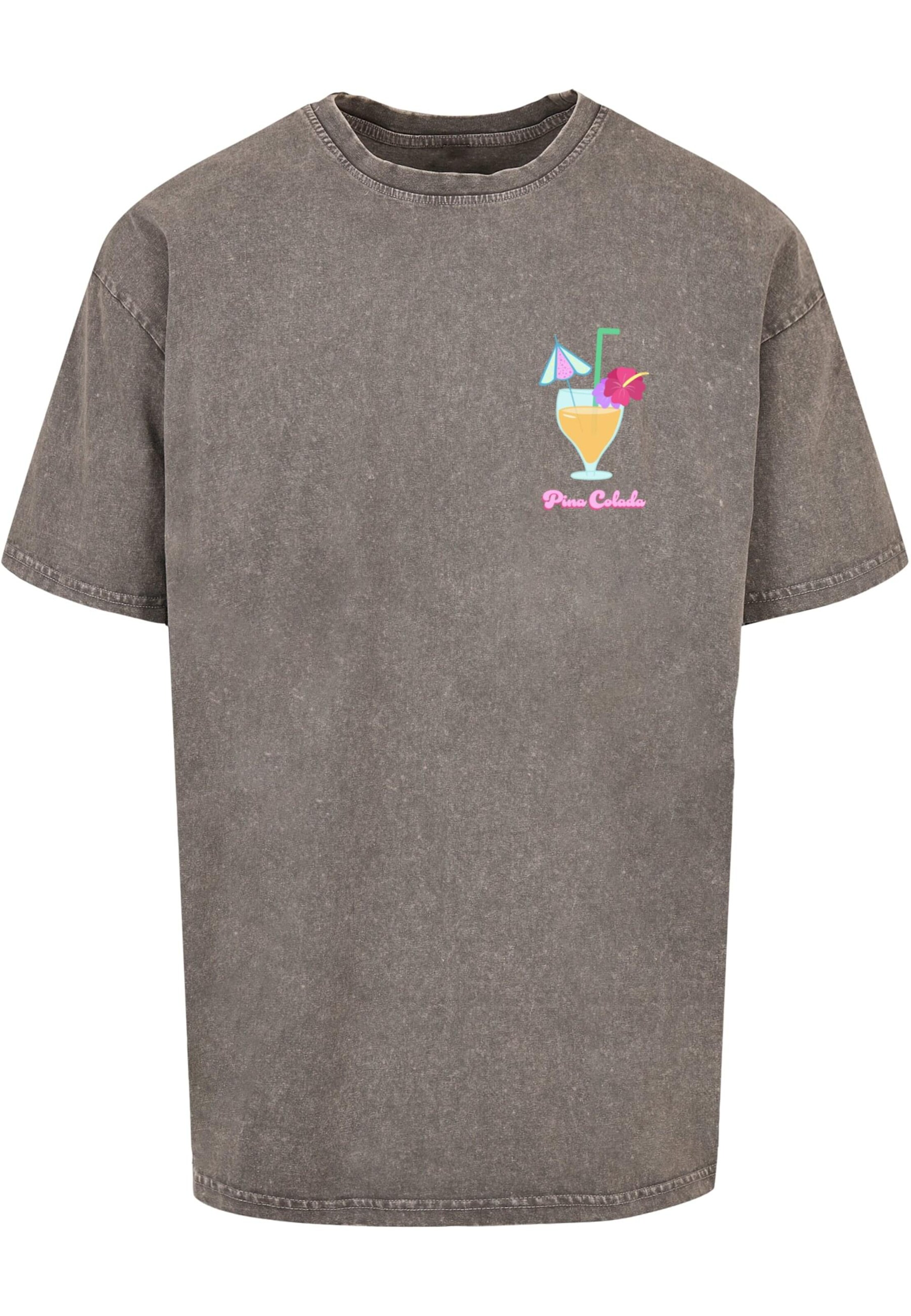 Merchcode Shirt 'Pina Colada' in Grey: front