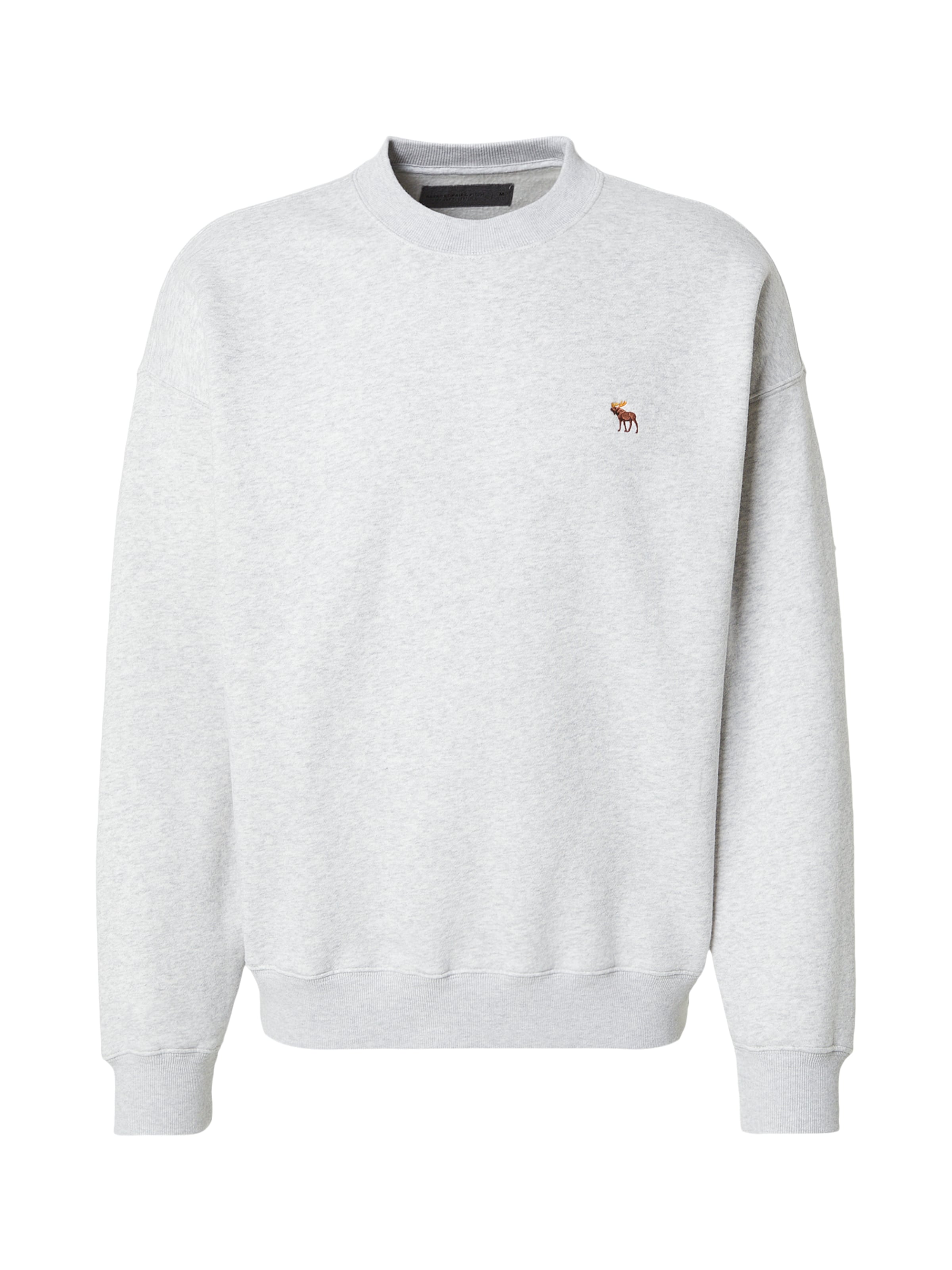 Abercrombie & Fitch Суичър 'ICON ESSENTIAL' в сиво: отпред