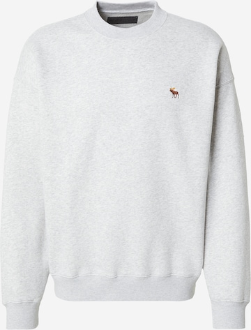 Abercrombie & Fitch Суичър 'ICON ESSENTIAL' в сиво: отпред