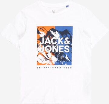 Jack & Jones Junior Tričko 'Booster' – bílá: přední strana