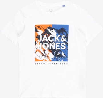 T-Shirt 'Booster' Jack & Jones Junior en blanc : devant