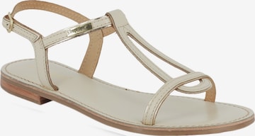 Sandalo di Les Tropéziennes in beige: frontale