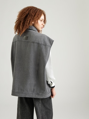 Karo Kauer Weste in Grau