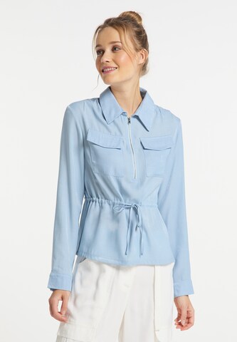 DreiMaster Vintage Blouse in Blauw: voorkant