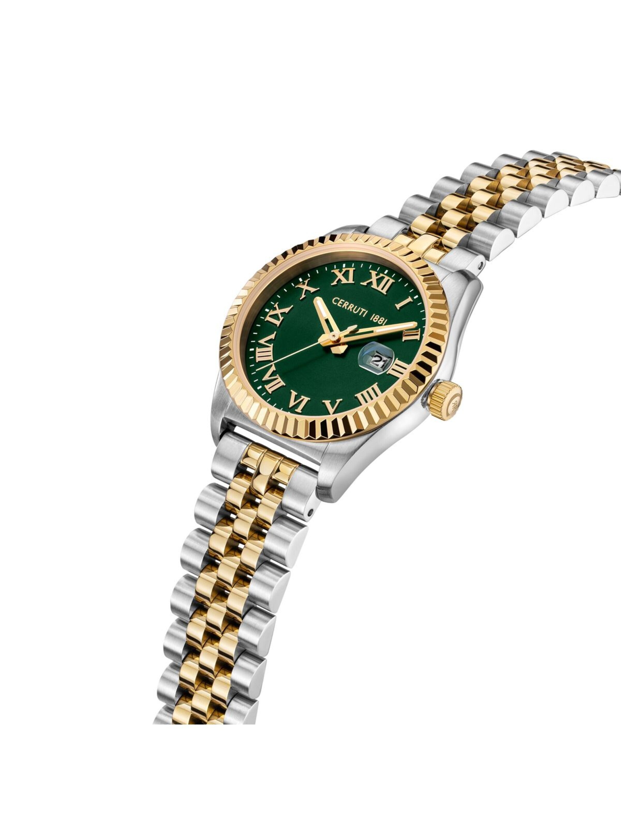 Montre à affichage analogique 'Cerruti 1881 - Date watch Baccio - Quartz watch movement - Watch case width: 36 mm' CERRUTI 1881 en vert