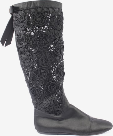 VERSACE Dress Boots in 38 in Black: front