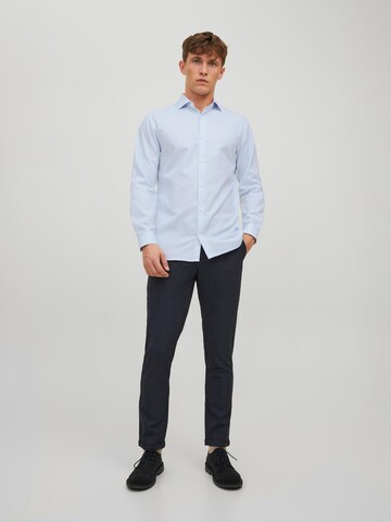 JACK & JONES Slim fit Πουκάμισο για το γραφείο 'Parker' σε μπλε