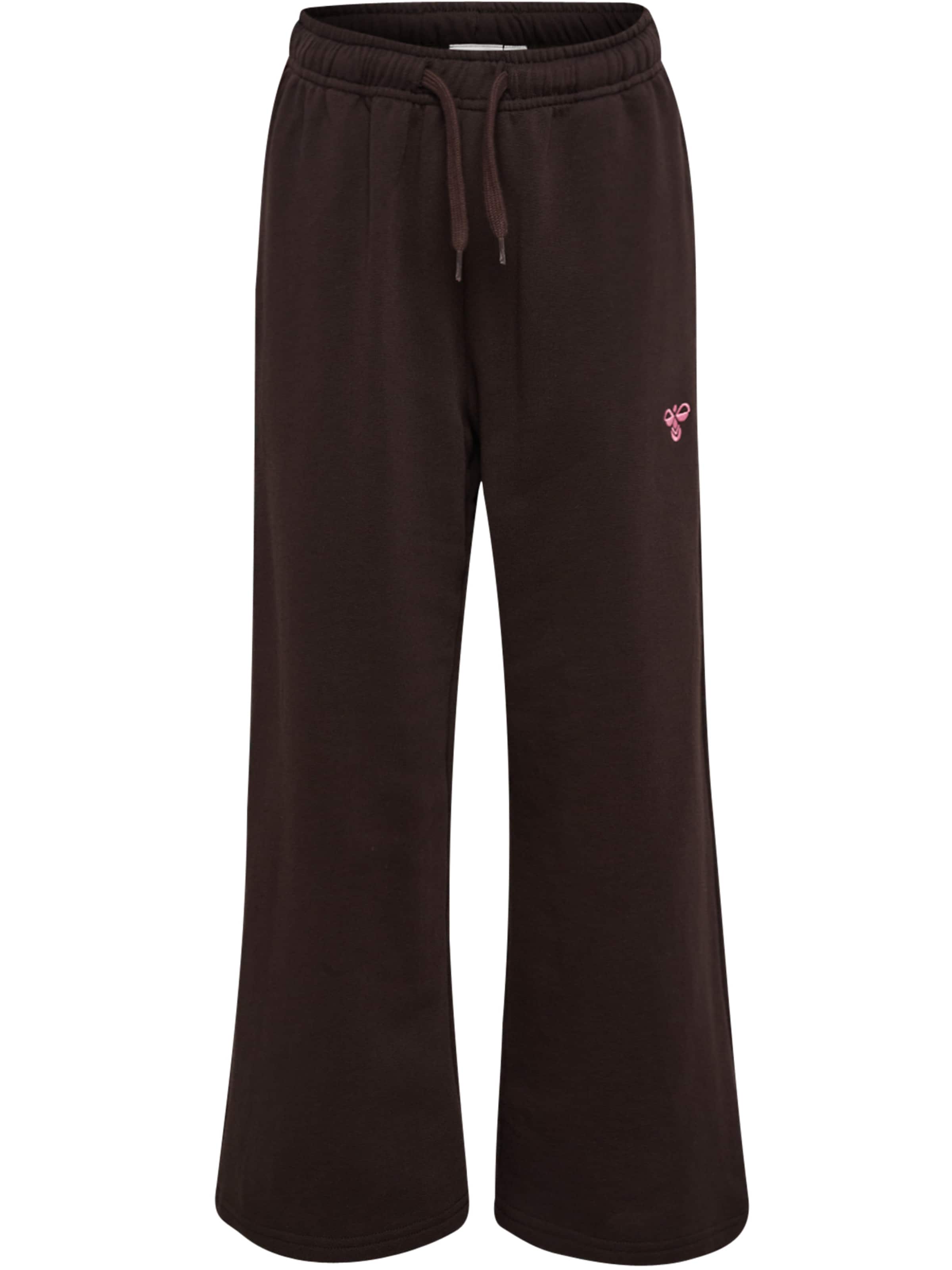 Hummel Wide leg Trousers 'Jump' in Brown: front