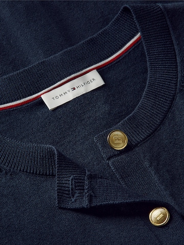 TOMMY HILFIGER - Casaco de malha 'Fine' em azul