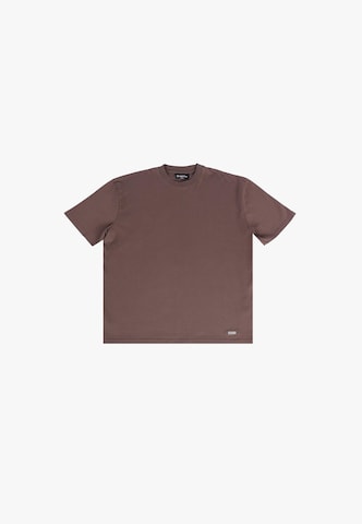 T-Shirt Dropsize en marron : devant