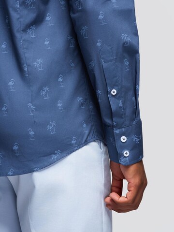 Coupe regular Chemise 'OM-SHCS-0156' Ombre en bleu