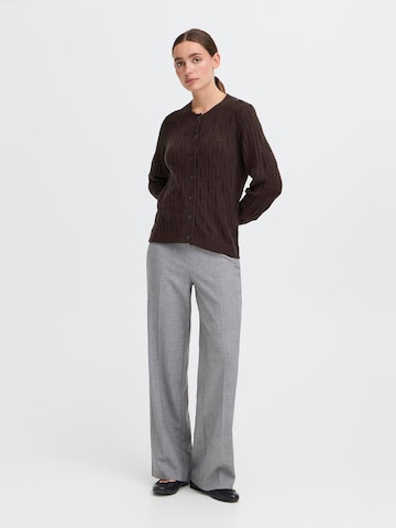 Oxmo Gebreid vest 'Sinva' in Bruin