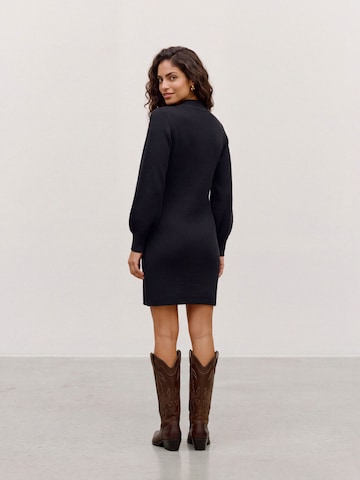VERO MODA Kootud kleit 'VMHarper', värv must