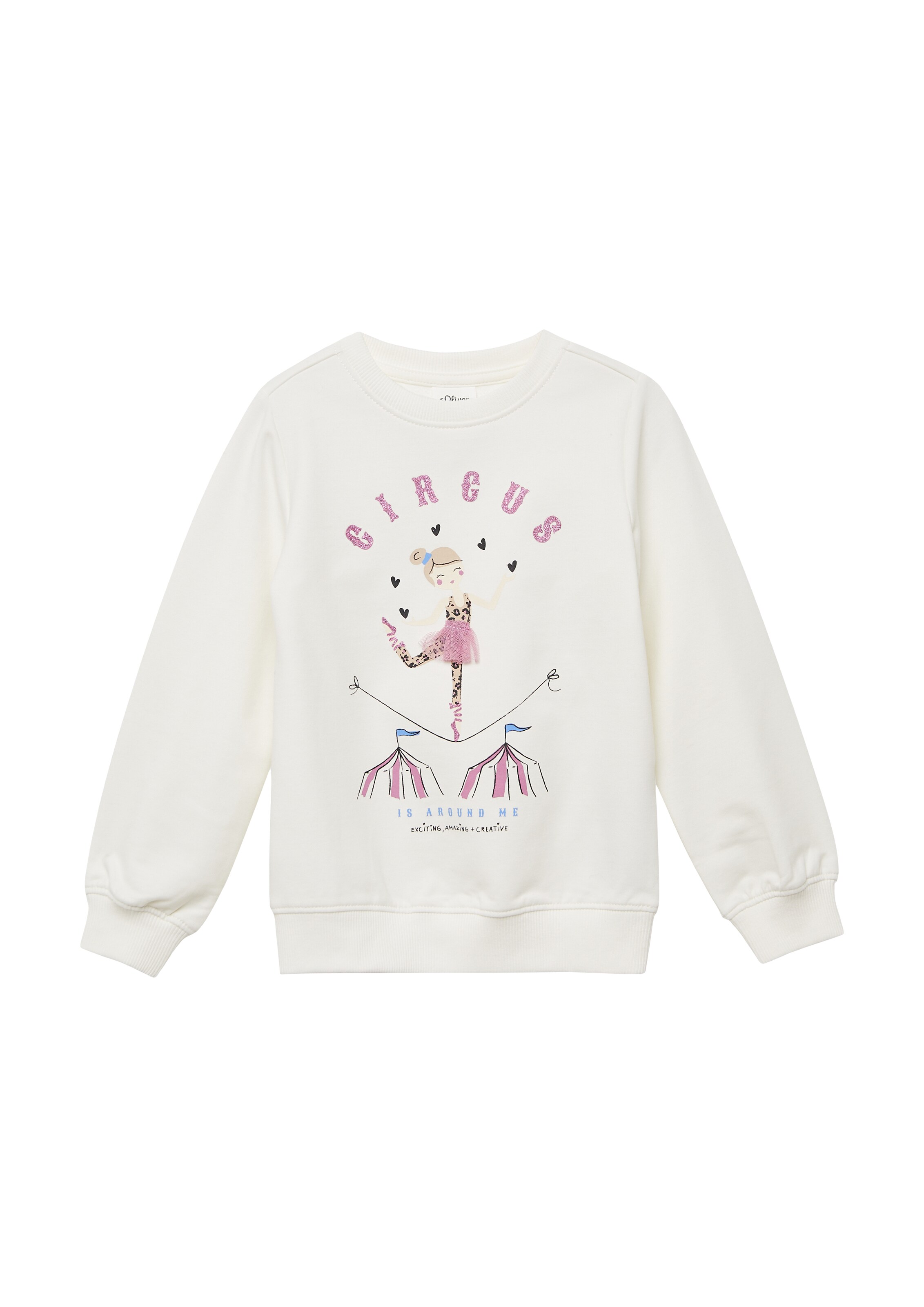 s.Oliver Sweatshirt in Beige: front