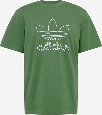 Marškinėliai 'Adicolor Outline Trefoil' iš ADIDAS ORIGINALS, spalva – šviesiai žalia / balta, Prekių apžvalga