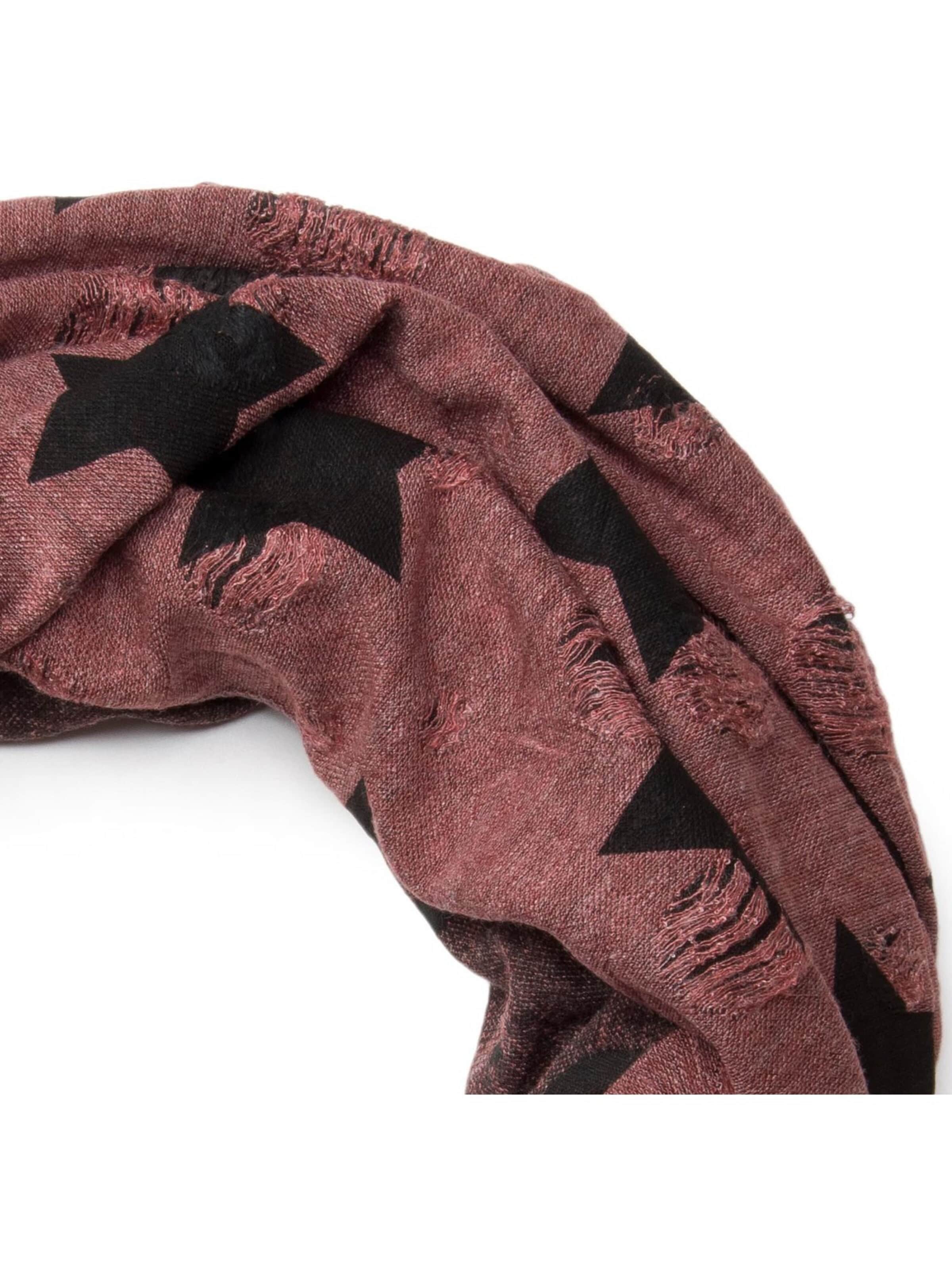 styleBREAKER Schlauchschal 'Loop Schal mit Sterne und Punkte Muster'‌‌‌‌‌‌‌‌‌ in Braun