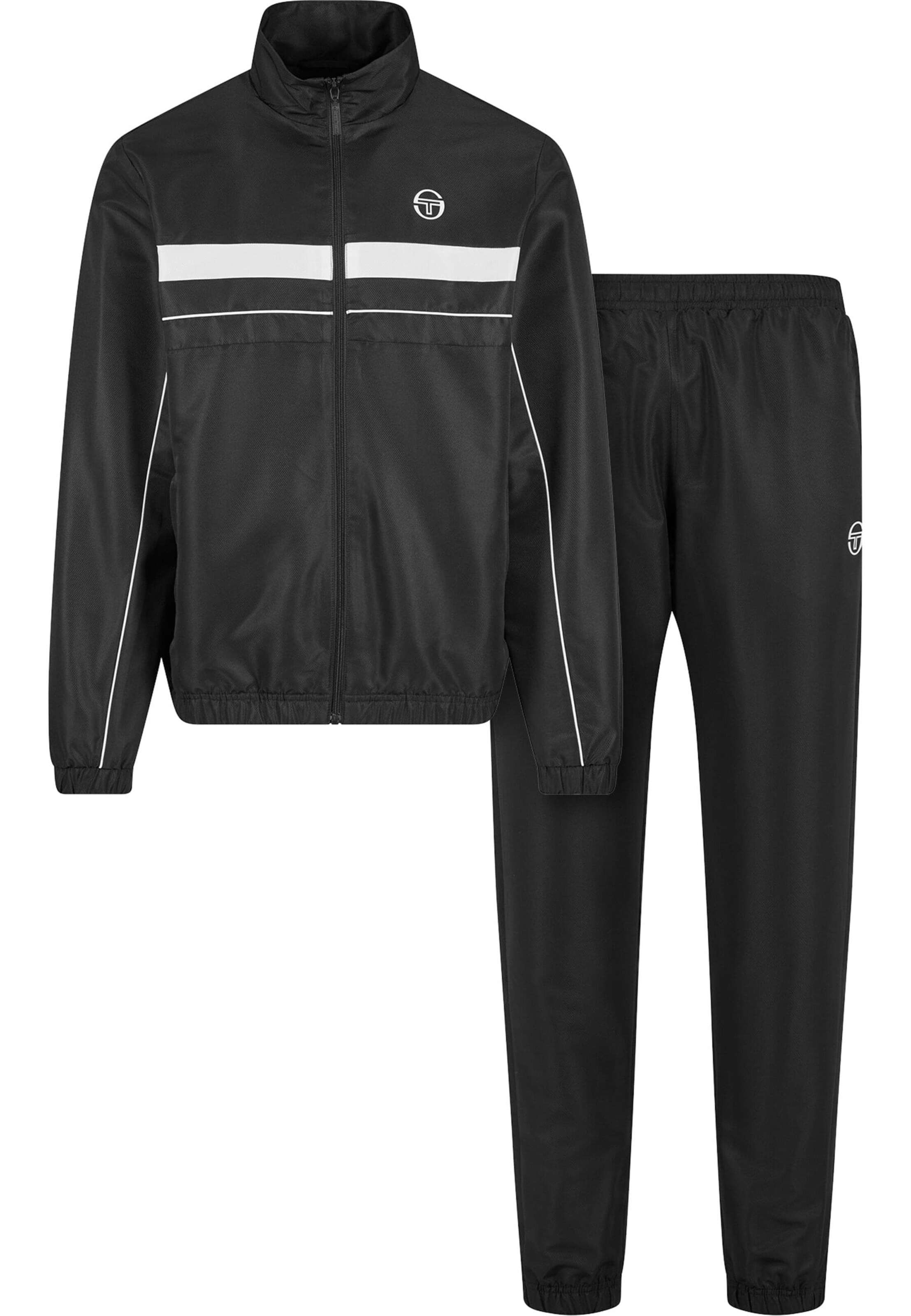 Sergio Tacchini Jogginganzug 'Zelma 025' in Schwarz: Vorderseite