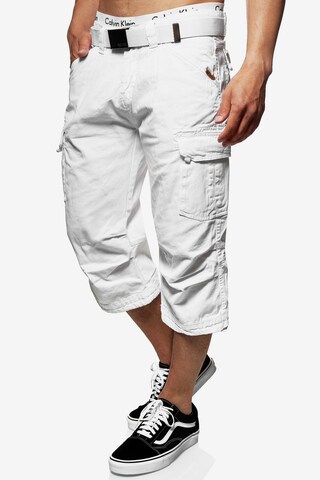 Regular Pantalon cargo 'Nicolas' INDICODE JEANS en blanc