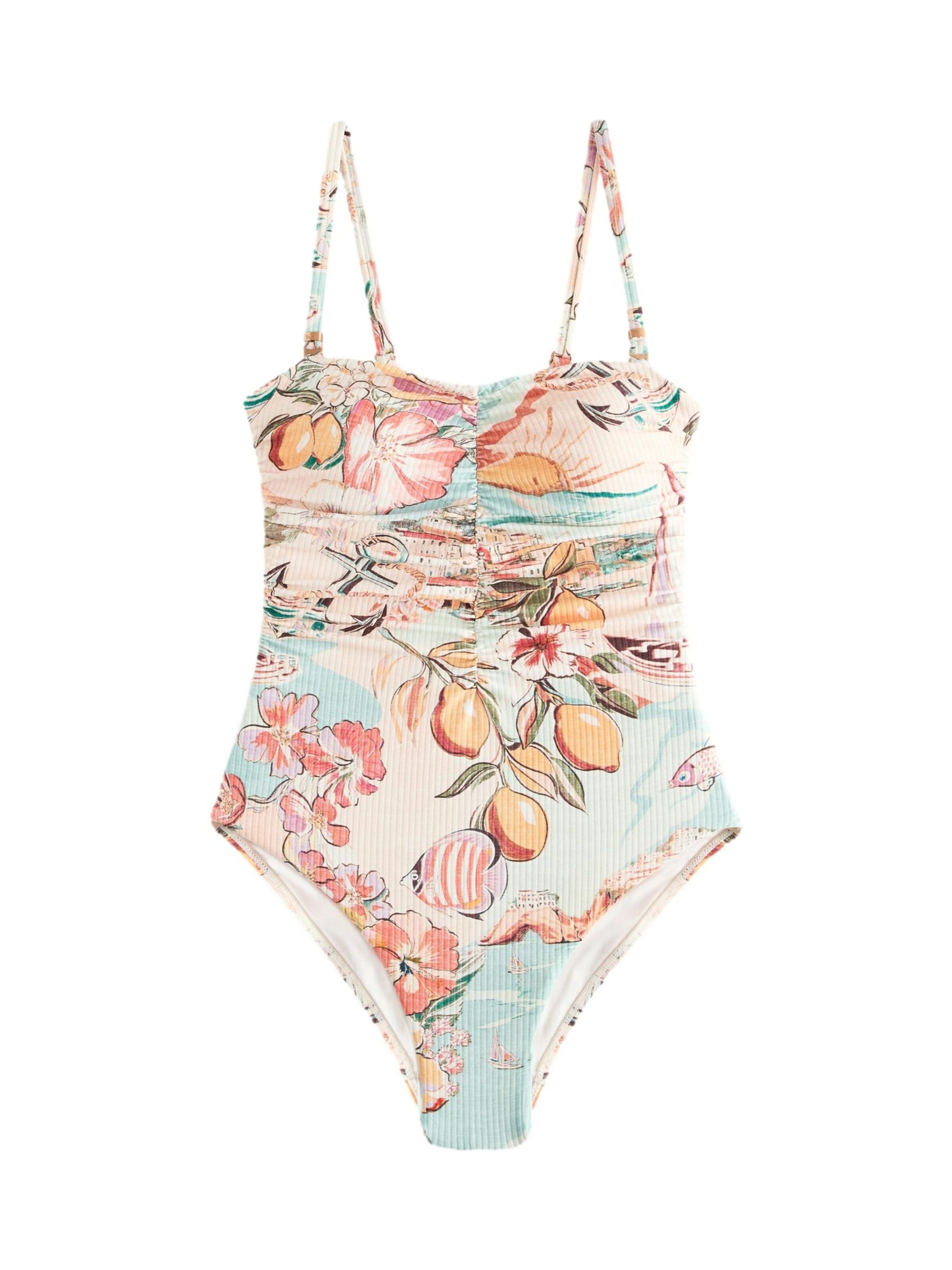 Maillot de bain modelant Next en bleu : devant