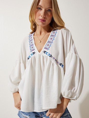 Happiness İstanbul Blouse in Beige: front