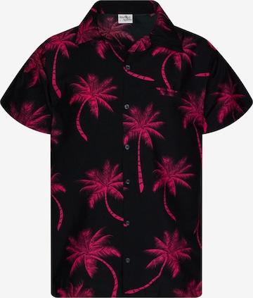 King Kameha T-shirt 'Palmshadow' i röd: framsida
