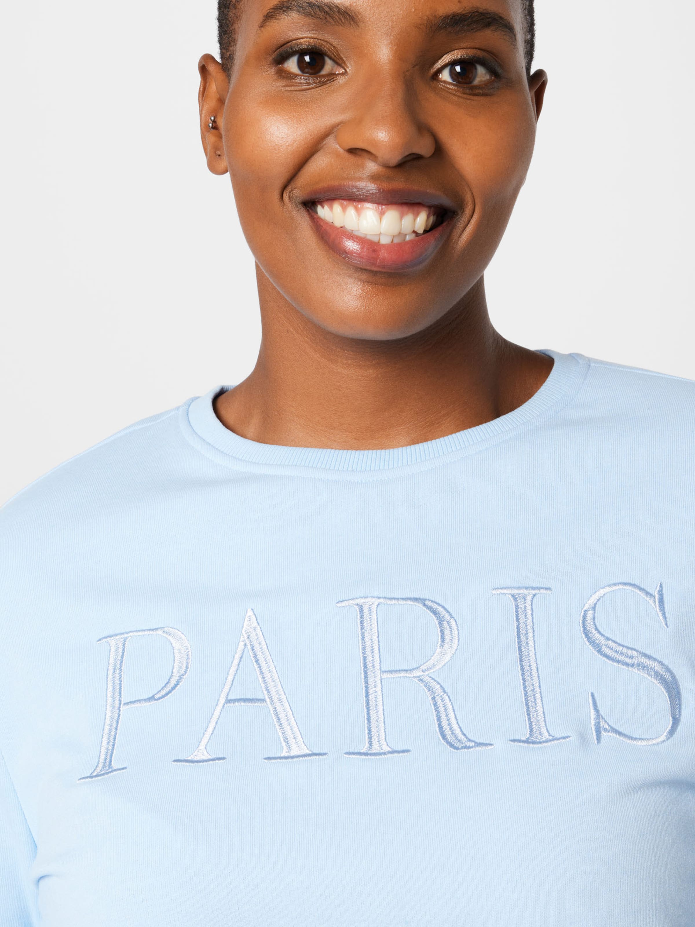 Femme Sweat-shirt PARIS ONLY Carmakoma en Bleu Clair 