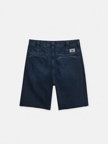 Pull&Bear Wide Leg Shorts in Blau