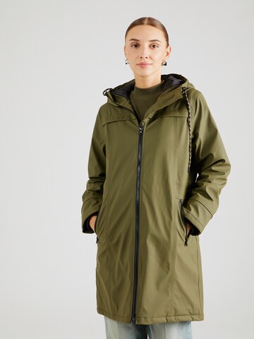 Freequent Between-seasons coat in Green: front