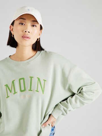 Derbe Sweatshirt 'Moin' in Green