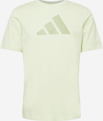 ADIDAS PERFORMANCE - Camiseta funcional en verde: frente