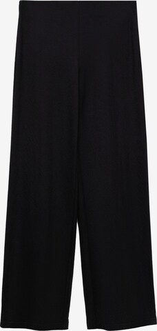 MANGO Zvonové kalhoty Kalhoty 'PEACH' – černá: přední strana