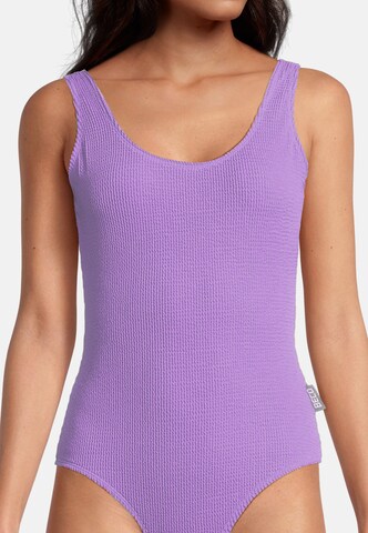 BECO the world of aquasports Bralette Swimsuit 'Crinkle Classic' in Purple