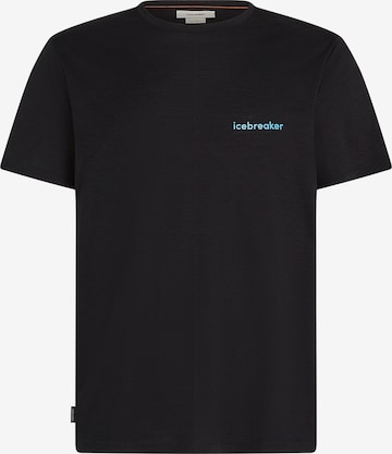 ICEBREAKERTehnička sportska majica - crna boja: prednji dio