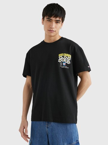 Tommy Jeans T-Shirt 'Homegrown Daisy' in Schwarz: Vorderseite