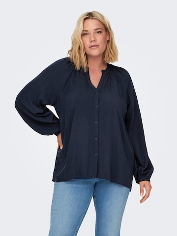 ONLY Carmakoma Blouse 'Kria' in Blauw: voorkant