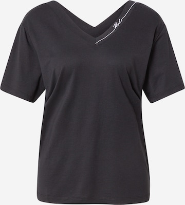 juoda Karl Lagerfeld Marškinėliai: priekis