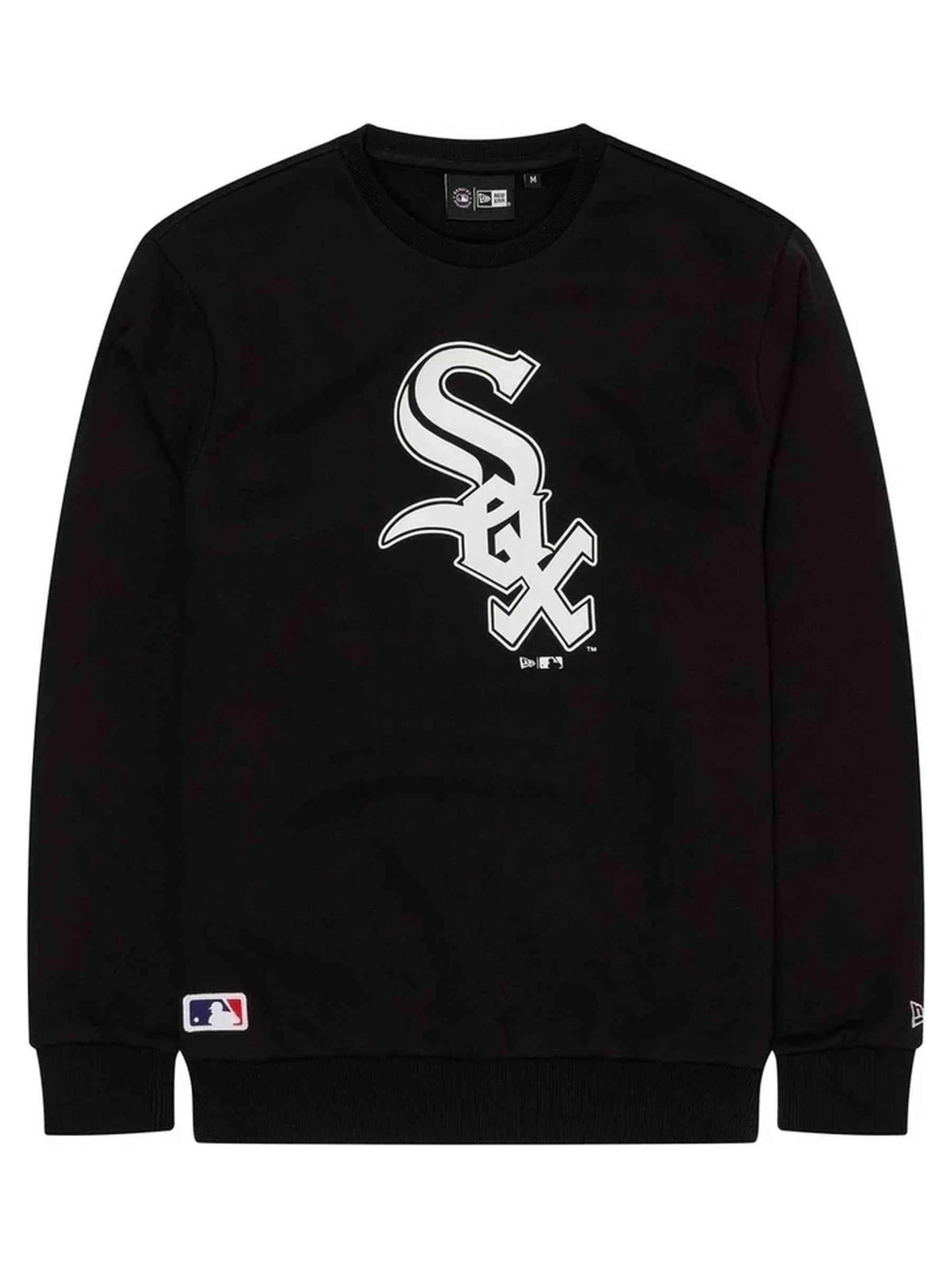 NEW ERA - Sweatshirt 'Sudadera new era negra sox mlb regular crew neck chiwhi' em preto: frente