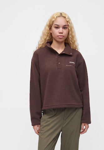 COLUMBIA Sporttrui 'Helvetia II' in Bruin: voorkant