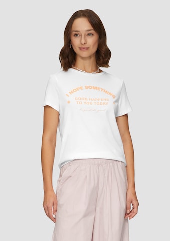 T-shirt QS en blanc : devant