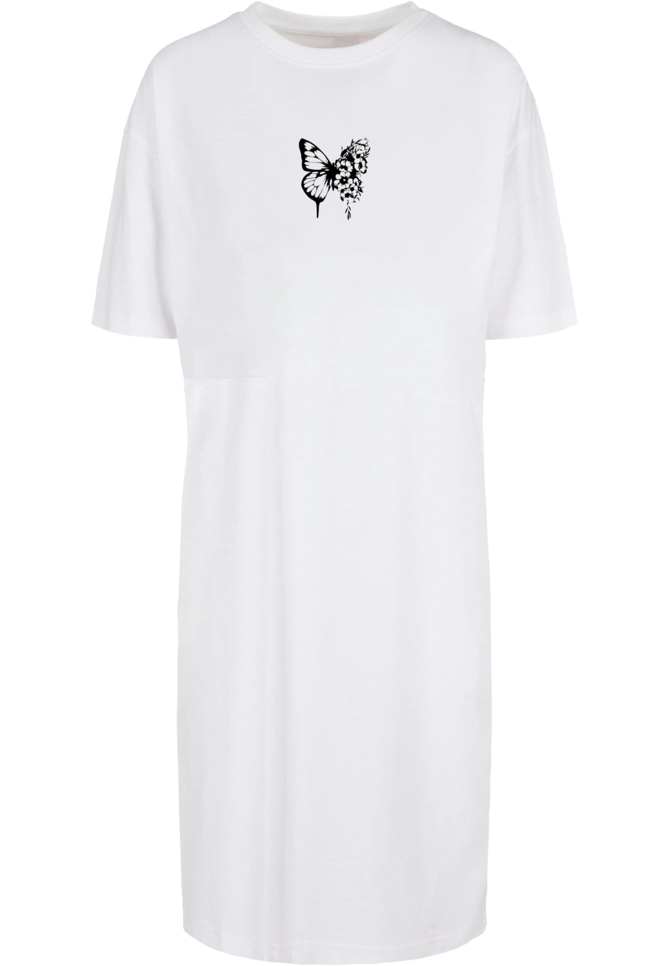 Merchcode Kleid 'Flowers Bloom' in Weiß: Vorderseite