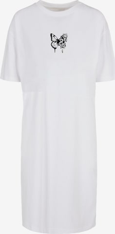 Merchcode Kleid 'Flowers Bloom' in Weiß: Vorderseite