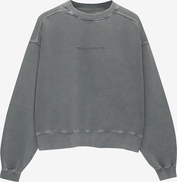 Pull&Bear Sweatshirt in Grijs: voorkant