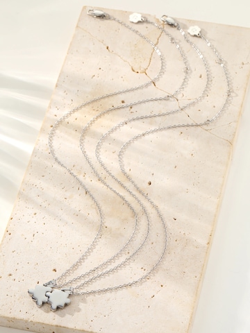 Hey Happiness Ketting 'Twin Puzzle' in Zilver