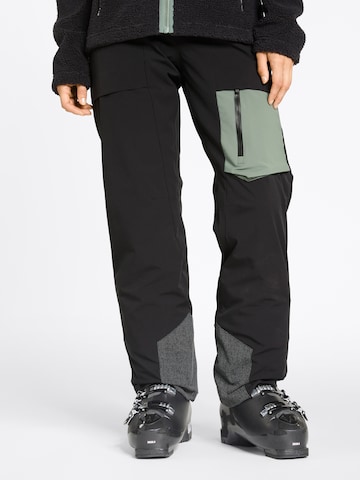 ZIENER Regular Workout Pants 'THOLINE' in Black: front