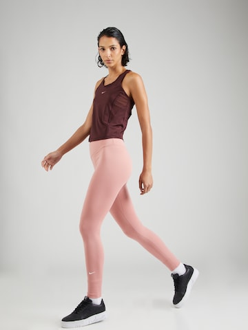 NIKE Skinny Spodnie sportowe 'One' w kolorze czerwony